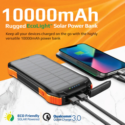 پاوربانک خورشیدی پرومیت مدل SOLARTANK-10PDQI ظرفیت 10000 میلی آمپر ساعت