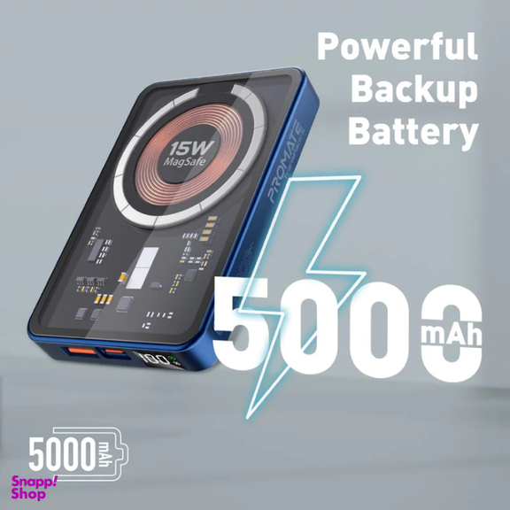 پاوربانک بی سیم پرومیت مدل TRANSPACK-5 ظرفیت 5000 میلی آمپر ساعت