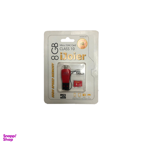 کارت حافظه microSDHC آی جویر (IJoier) مدل UHS-1 U1 به همراه آداپتور USB&OTG ظرفیت 8 گیگابایت