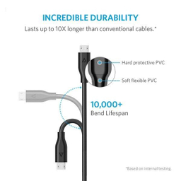 کابل تبدیل USB به microUSB انکر (Anker) مدل A8132 PowerLine طول 0.9 متر