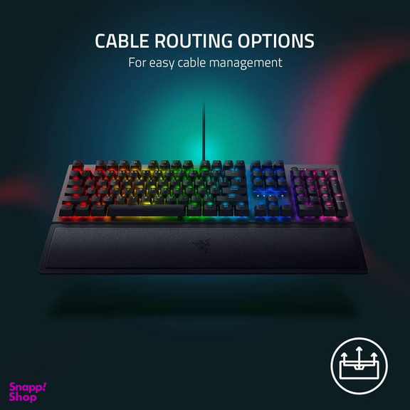 کیبورد مخصوص بازی ریزر (Razer) مدل Blackwidow v3 Green swithes