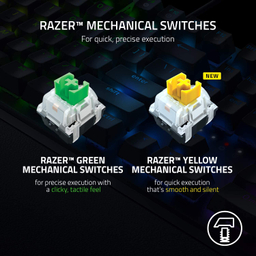 کیبورد مخصوص بازی ریزر (Razer) مدل Blackwidow v3 Green swithes