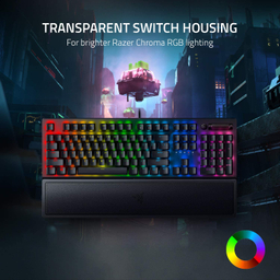 کیبورد مخصوص بازی ریزر (Razer) مدل Blackwidow v3 Green swithes