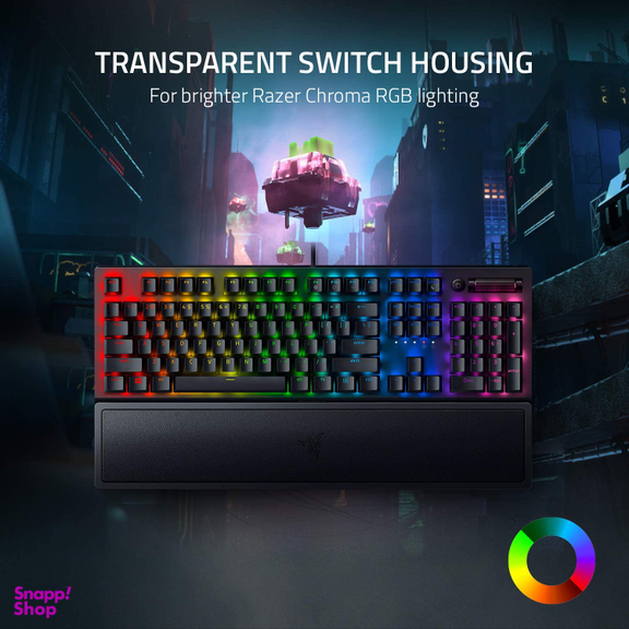 کیبورد مخصوص بازی ریزر (Razer) مدل Blackwidow v3 Green swithes