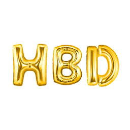 بادکنک فویلی مدل HBD مجموعه 3 عددی
