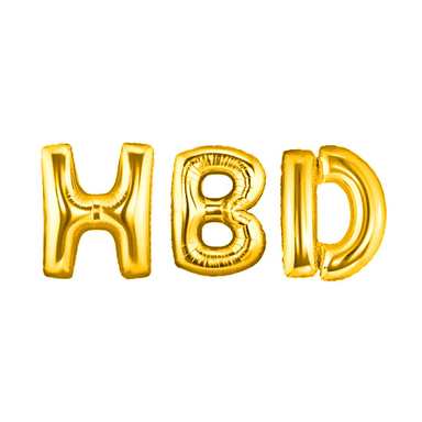 بادکنک فویلی مدل HBD مجموعه 3 عددی