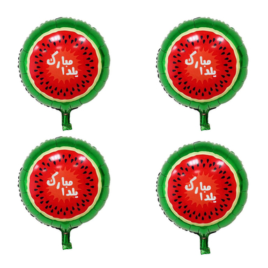 بادکنک طرح هندوانه کد yalda1 بسته 4 عددی