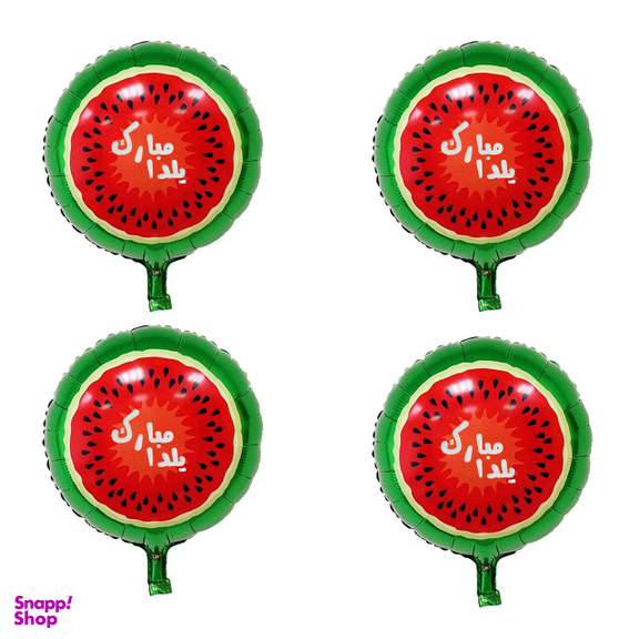 بادکنک طرح هندوانه کد yalda1 بسته 4 عددی