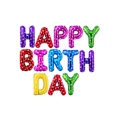 بادکنک فویلی هپی شو مدل Heart Happy Birthday سایز 16 اینچ سایز 150