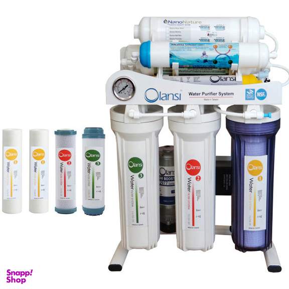 دستگاه تصفیه کننده آب اولانسی مدل REVERSE OSMOSIS - AT1400 به همراه فیلتر دستگاه تصفیه کننده آب بسته 4 عددی