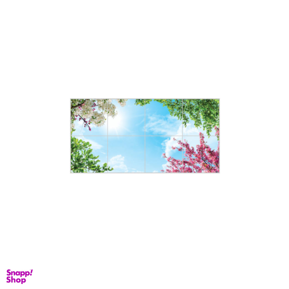 تایل آسمان مجازی بنی دکو مدل UV91 سایز 60x60 مجموعه 8 عددی