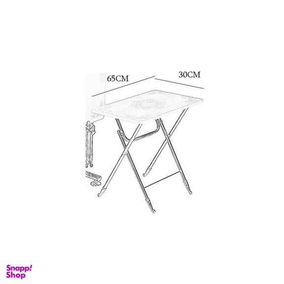 میز عسلی تاشو چشمه نور کد D-101-BR مجموعه 4 عددی قهوه ای