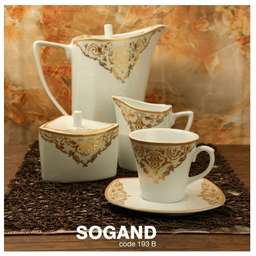 سرویس غذاخوری 105پارچه چینی پردیس مدل سوگند 12نفره