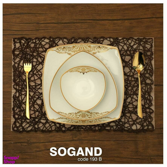 سرویس غذاخوری 105پارچه چینی پردیس مدل سوگند 12نفره