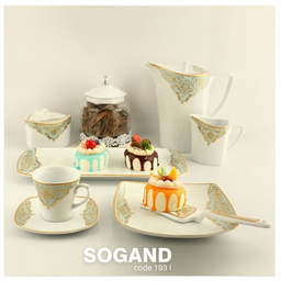 سرویس غذاخوری 105پارچه چینی پردیس مدل سوگند 12نفره