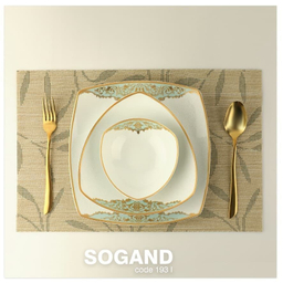 سرویس غذاخوری 105پارچه چینی پردیس مدل سوگند 12نفره