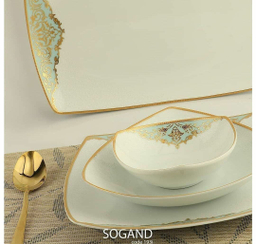 سرویس غذاخوری 105پارچه چینی پردیس مدل سوگند 12نفره