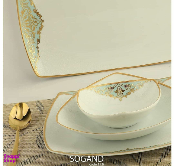 سرویس غذاخوری 105پارچه چینی پردیس مدل سوگند 12نفره