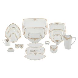 سرویس غذاخوری 105پارچه چینی پردیس مدل برلیان 12نفره