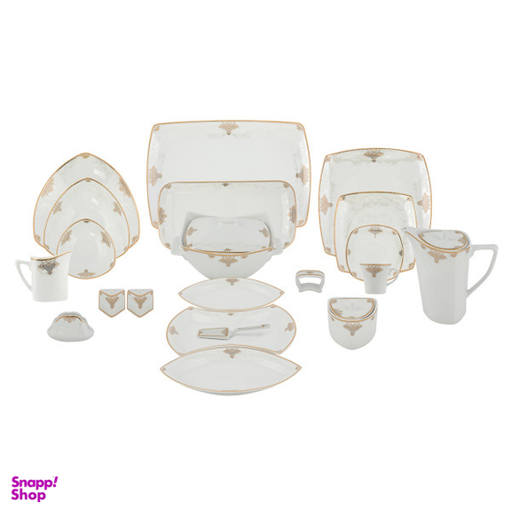 سرویس غذاخوری 105پارچه چینی پردیس مدل برلیان 12نفره