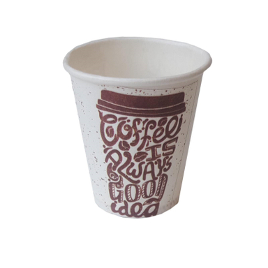 شات یکبار مصرف کاغذی گلس سفید طرح دار ظرفیت 50cc پک 50 تایی