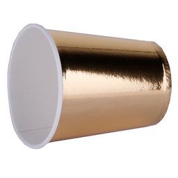 لیوان یکبار مصرف کاغذی گلس (Glass) مدل متالایز ظرفیت 220 میلی لیتر
