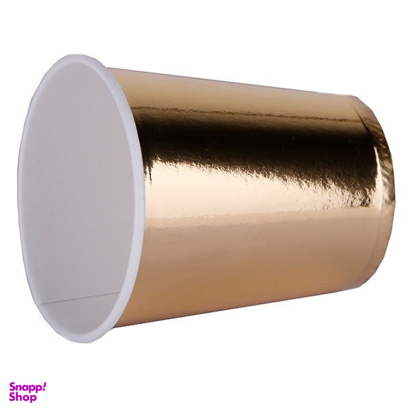 لیوان یکبار مصرف کاغذی گلس (Glass) مدل متالایز ظرفیت 220 میلی لیتر