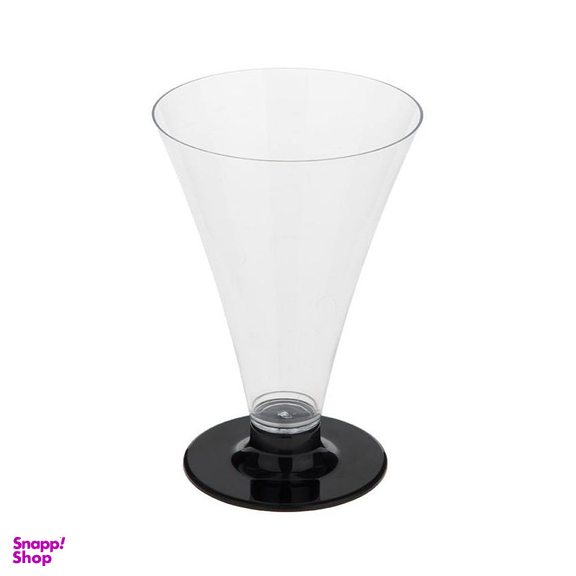 جام یکبار مصرف دسری کوشا مدل پایه دار قلبی ظرفیت 90cc رنگ بی رنگ و شفاف تکی