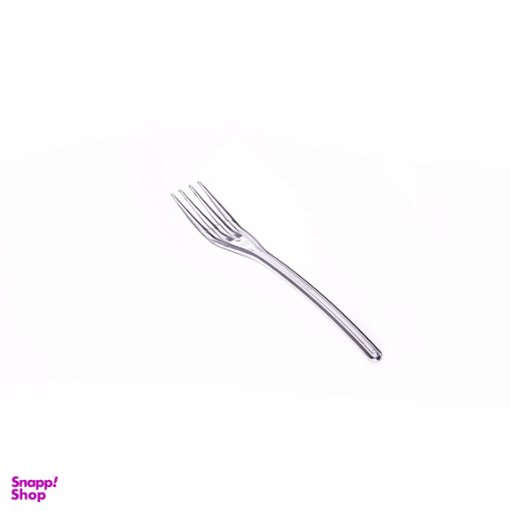 چنگال یکبار مصرف طب مدل موج بی رنگ شفاف بسته 50 عددی