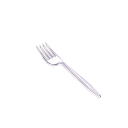 چنگال یکبار مصرف طب کوچک مدل sarv بی رنگ و شفاف پک 50 تایی