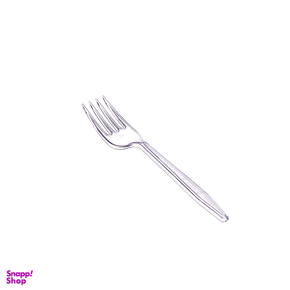 چنگال یکبار مصرف طب کوچک مدل sarv بی رنگ و شفاف پک 50 تایی