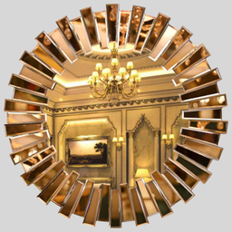 آینه اوراش طرح خورشیدی مدل OX-01