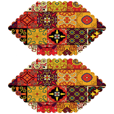 رومیزی مدل T5-42541 بسته 2 عددی چند رنگ سایز 50*30*1 سانتی‌ متر