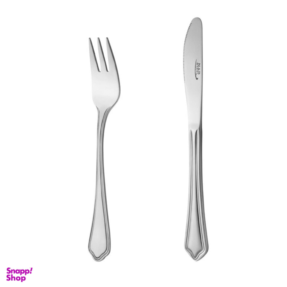 ست کارد و چنگال میوه خوری 12 پارچه ناب استیل مدل ونیز