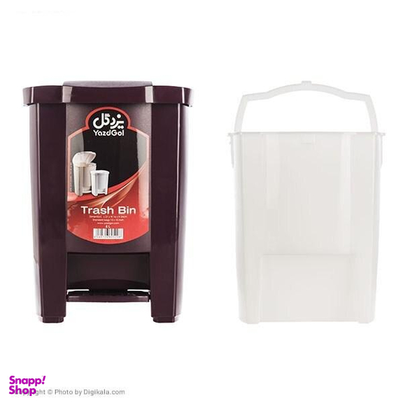 سطل زباله پدالی یزدگل مدل 511 گنجایش 5 لیتر