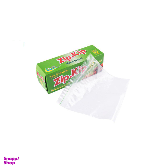 کیسه زیپ دار زیپ کیپ مدل تک زیپ بسته 50 عددی بی رنگ