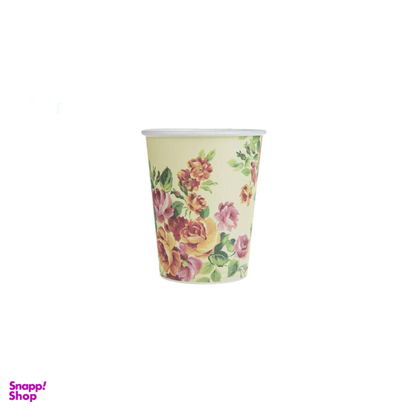 لیوان یکبار مصرف کاغذی الین پلاست مدل KGH6-100 بسته 100 عددی چند رنگ