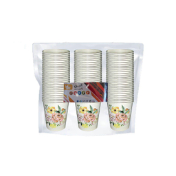 لیوان یکبار مصرف کاغذی الین پلاست مدل KGH6-100 بسته 100 عددی چند رنگ