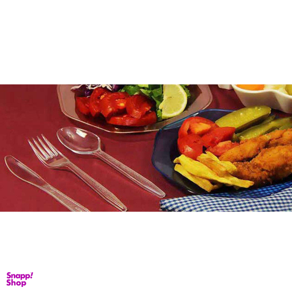 چنگال یکبار مصرف الین پلاست مدل LDR-CH50 بسته 50 عددی بی رنگ