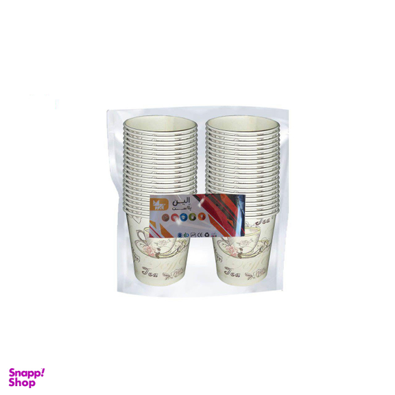 لیوان یکبار مصرف کاغذی الین پلاست مدل KGH5-40 بسته 40 عددی چند رنگ