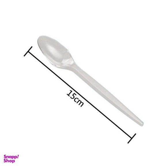 قاشق یکبار مصرف مدل کافه سرو بسته 50 عددی بی رنگ