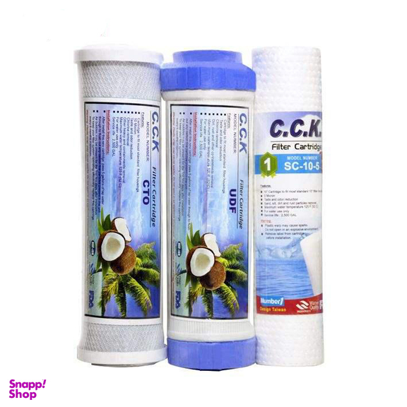 فیلتر دستگاه تصفیه آب خانگی سی سی کا مدل CCKpack مجموعه 3 عددی