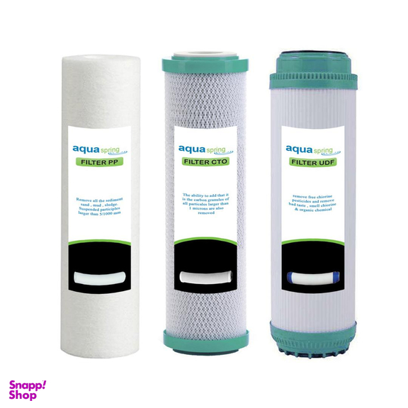 دستگاه تصفیه کننده آب آکوآ اسپرینگ مدل UF - SF3600 به همراه فیلتر تصفیه کننده آب مجموعه 3 عددی