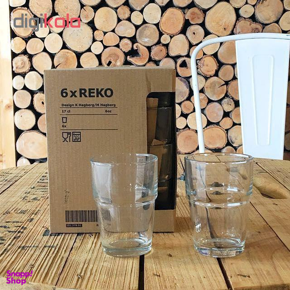 لیوان ایکیا مدل Reko بسته 6 عددی