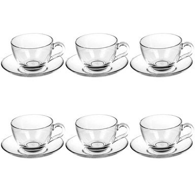 ست فنجان و نعلبکی پاشاباغچه (Pasabahce) مدل Bisik 97948 - بسته 6 عددی