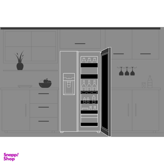 یخچال و فریزر ساید بای ساید اسنوا (Snowa) مدل SN8-2261GW
