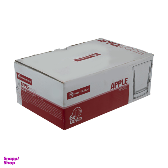 لیوان نوری تازه سری APPLE مدل 410221W بسته 6 عددی
