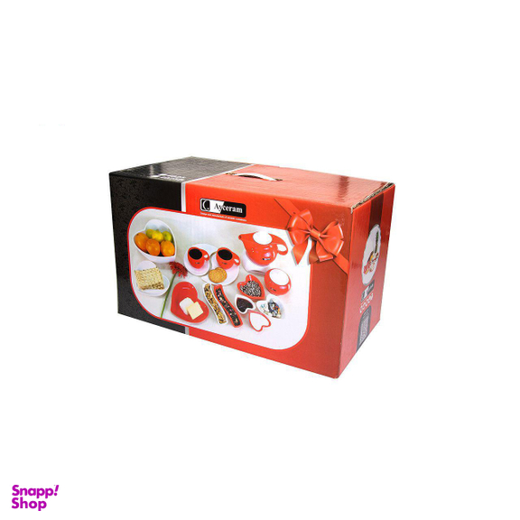 ست صبحانه خوری 17 پارچه آی سرام طرح ریتا مدل 4025