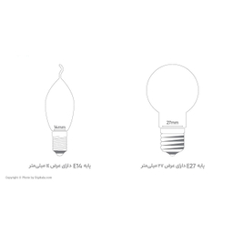 لامپ ال ای دی 7 وات بروکس مدل C37-1740 پایه E14