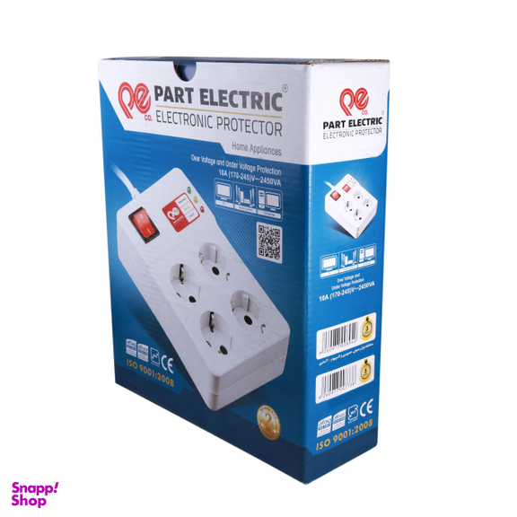 چندراهی برق و محافظ ولتاژ پارت الکتریک مدل PE-4S3M